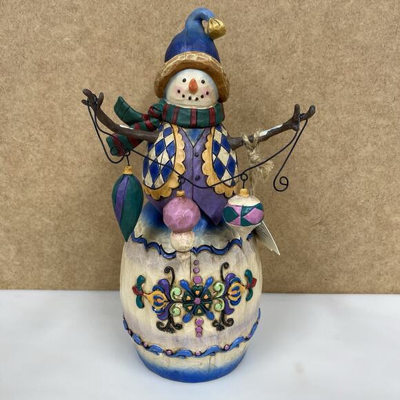 2003 Jim Shore Heartwood Creek Snowman Figurine Winter's Tradition - Picture 1 of 11